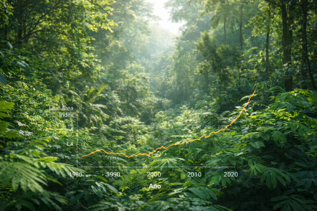 La Tierra se está enverdeciendo: cómo el CO₂ y el cambio climático están alterando la vegetación global