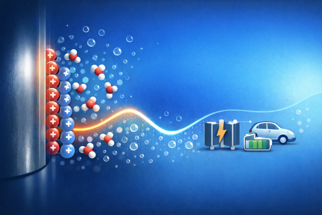 La doble capa eléctrica: qué ocurre en los primeros nanómetros de un electrodo