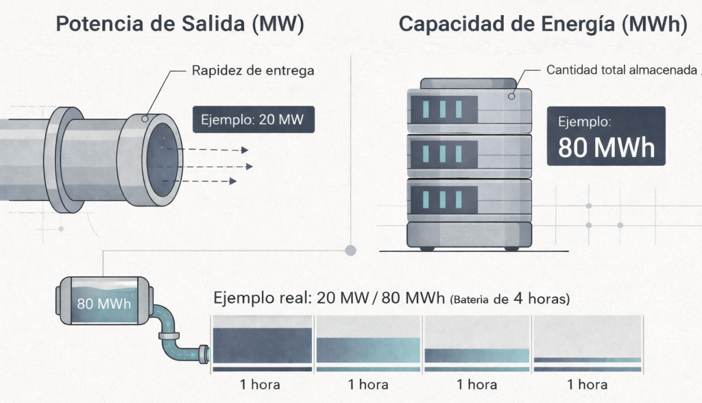 potencia y energía en baterías