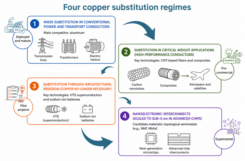 Copper: do we have substitutes? The four regimes of copper substitution.